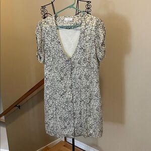 Sage Green and Pink Floral Dress